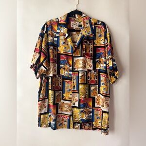 Rare vintage Pineapple Juice L Hawaiian men’s travel surfer poster print shirt